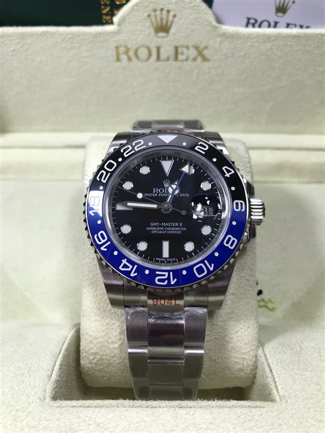 rolex gmt batman polished